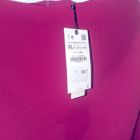 BNWT Zara size XL Berry High Waist Midi Skirt - Picture 2 of 7